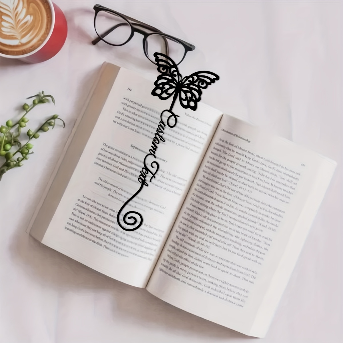 1pc Customized Unique Metal Butterfly Bookmark with Personalized Name - Perfect Gift for Teacher Appreciation, Great for School Season And Book Enthusiasts - Image 5