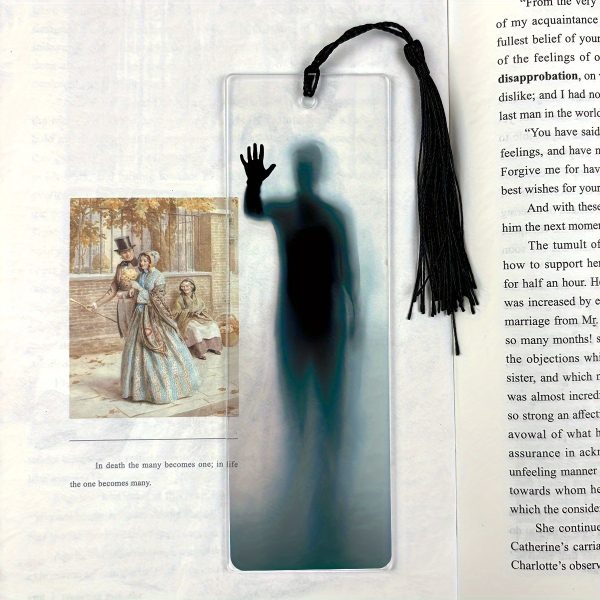1pc Transparent Acrylic Bookmark Set with Abstract Book Page Cutout Design & Black Tassel - Clear Durable Bookmark for Books, Journals, Tablets - Elegant Minimalist Book Accessory for Readers, Colleagues, Family Gifts - Image 3