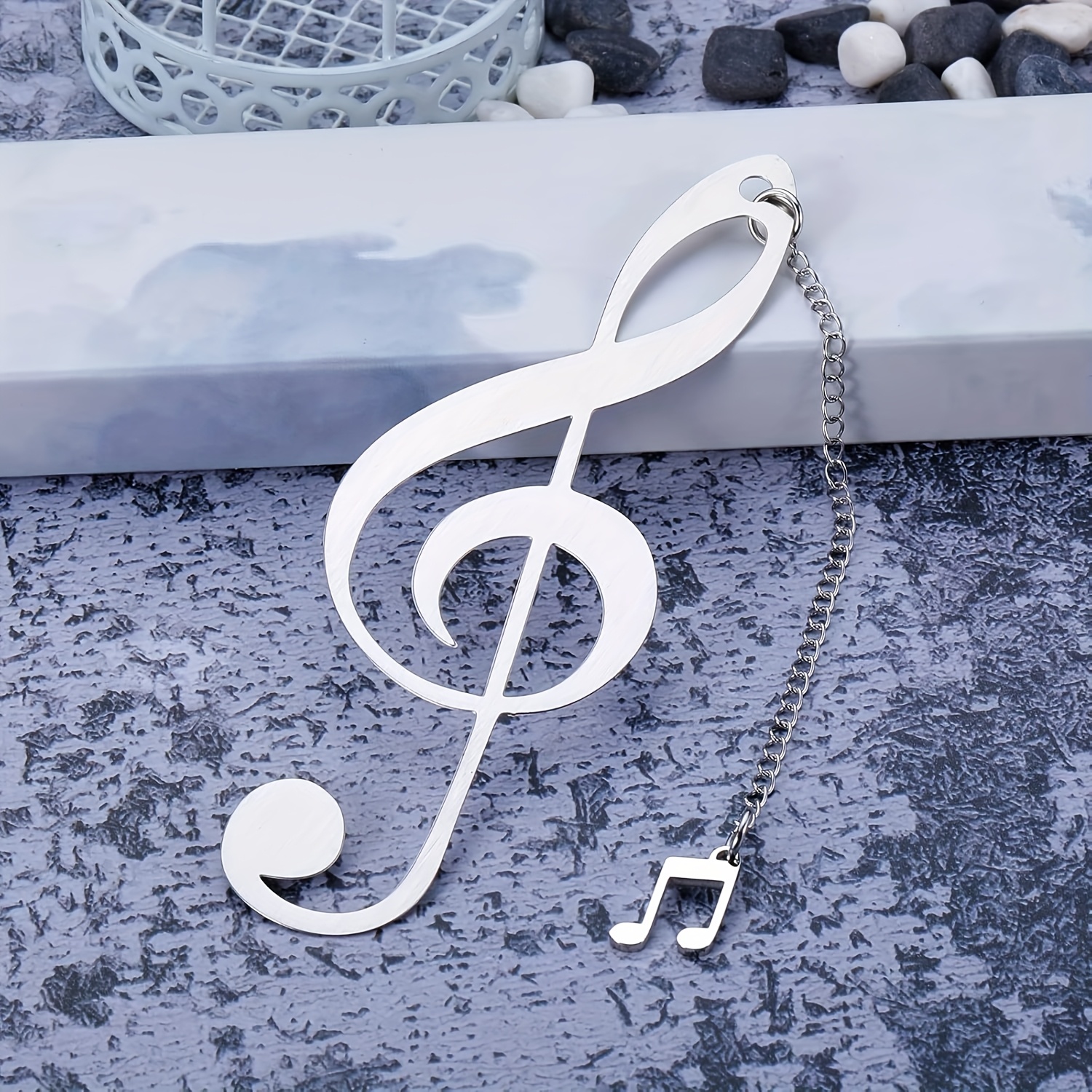 1 Elegant Stainless Steel Musical Note Bookmark Gift for Music Lovers, Book Lovers, Graduation, Valentine