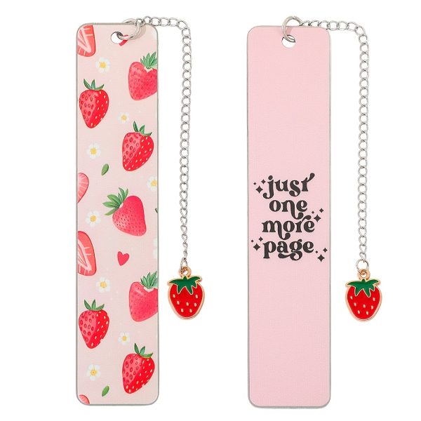 Cute Strawberry Bookmarks, Fruit-shaped Metal Page Markers, Food-themed Reading Accessories for Book Lovers, Students, Perfect for Annotating Novelsu002FTextbooks, Ideal Back to School & Birthday Gift